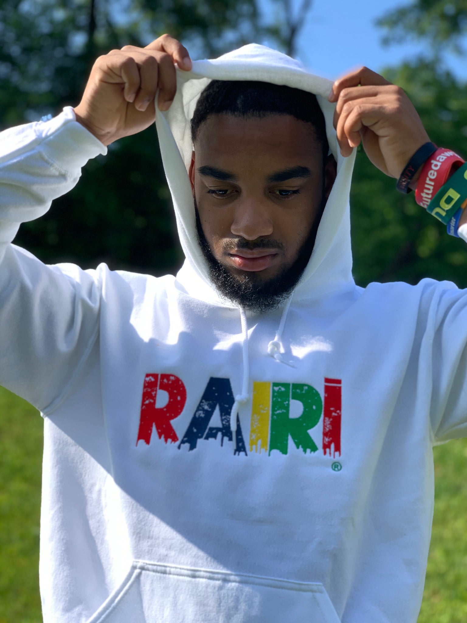 Unisex Embroidery Hoodie Primary Color Block – RAIRI Brand